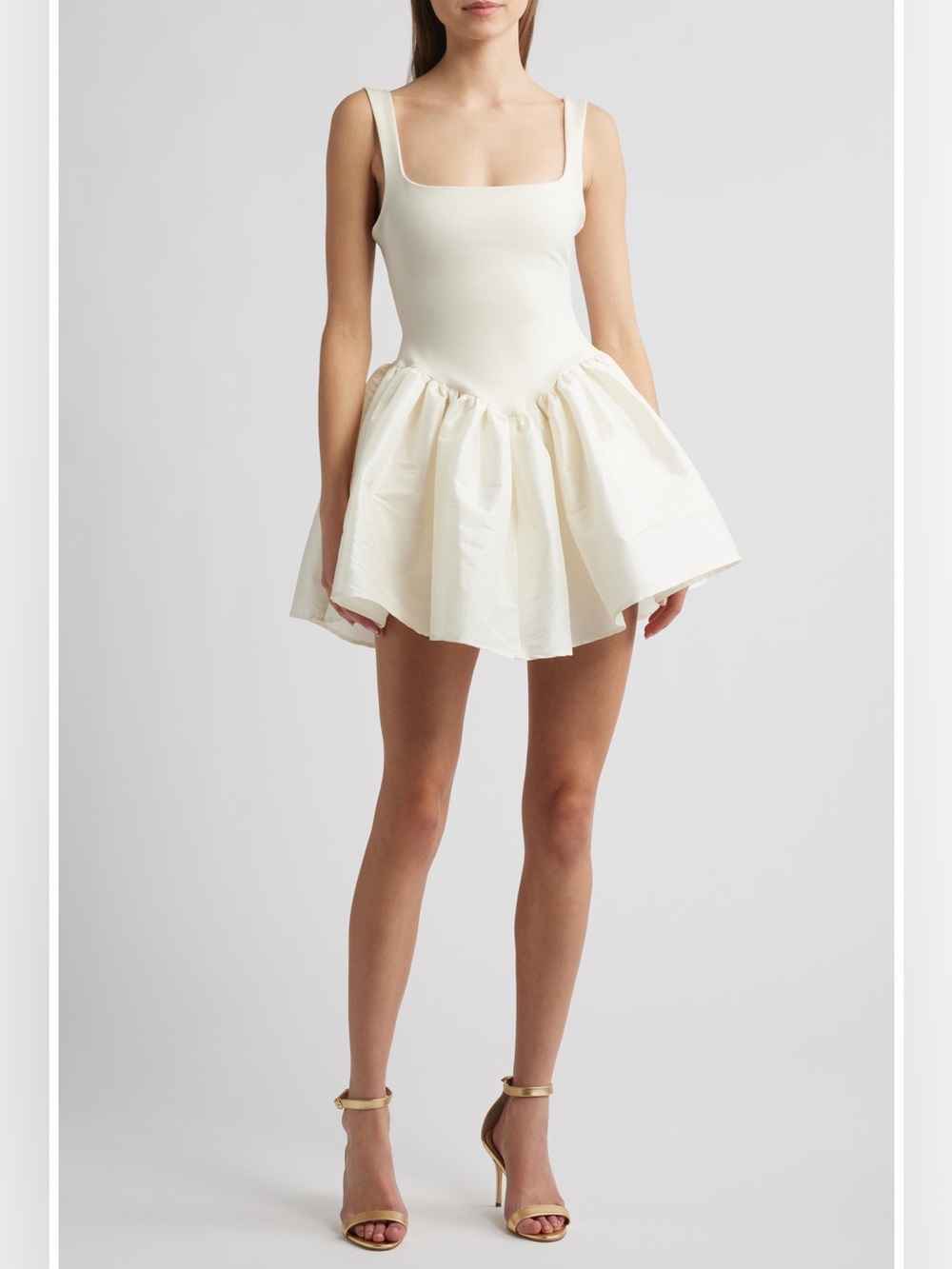Delfi Collective Elsa Dress Short in Cream Size L